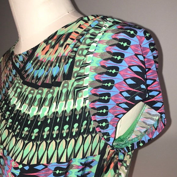 ELLEN TRACY Multicolor short sleeve dress ▪️sz 10 - Picture 4 of 8